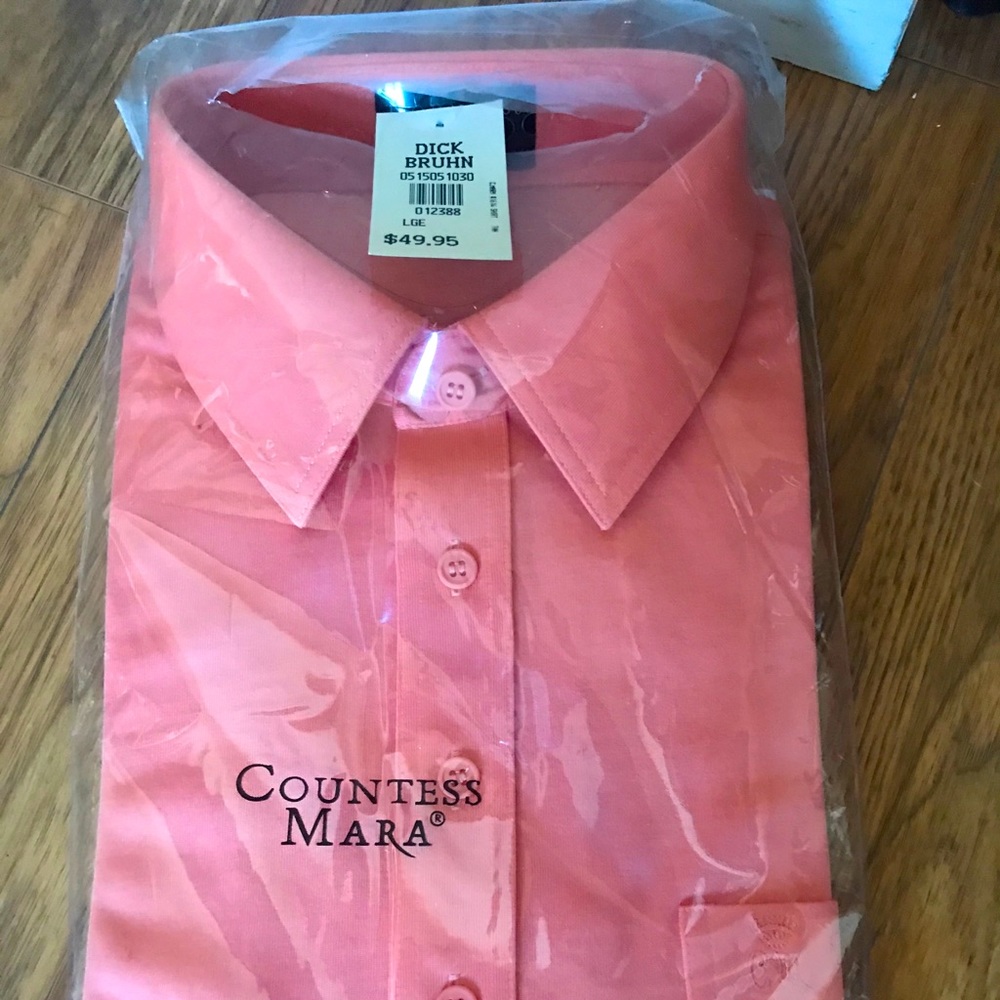 Men’s brand new shirt coral color